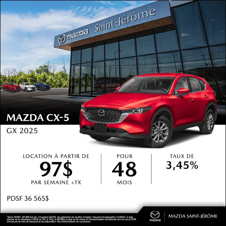 D9b72c9d6857ad2add0cf3fb72ea0229 mazda st jerome promo octobre MAZDA CX 5 GX 2025 25594 FR 2 750x750