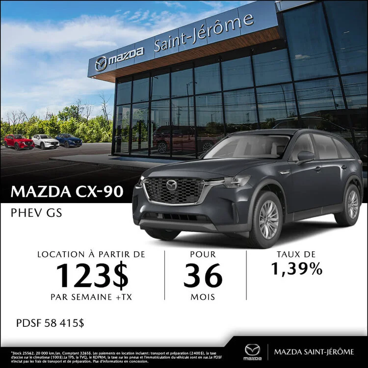 Dc2444d18d0528a3ec4f7d71967ff3f4 mazda st jerome promo octobre MAZDA CX 90 MHEV GS L 2025 25562FR 2 750x750